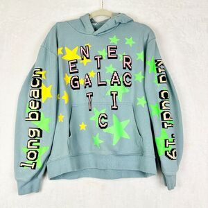 Kid Cudi Enter Galactic Hoodie Size Large 2019 Long Beach Glow In The Dark Stars